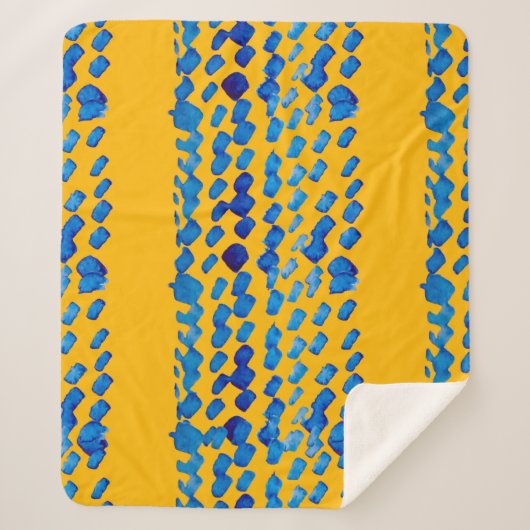 Waterverf naadloos patroon met abstracte vlekken e sherpa deken (Voorkant)