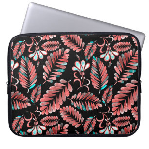 Waterverf naadloos patroon met achtergrond laptop sleeve