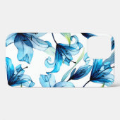 Waterverf naadloos patroon met blauwe lib Case-Mate iPhone case (Achterkant (horizontaal))
