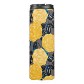 Waterverf naadloos patroon met camelliumbloemen. thermosbeker (Achterkant)