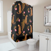 Waterverf naadloos patroon met cheeths douchegordijn (In situ)