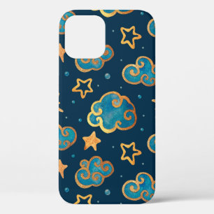Waterverf naadloos patroon met de maan, sterren,  Case-Mate iPhone case