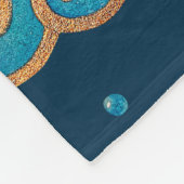 Waterverf naadloos patroon met de maan, sterren, fleece deken (Hoek)