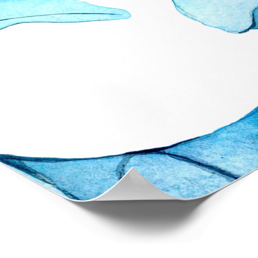 waterverf naadloos patroon met doorzichtige vloer poster (Hoek)