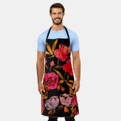 Waterverf naadloos patroon met eenvoudige handteke schort (Gedragen)