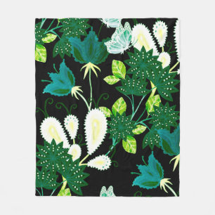 Waterverf naadloos patroon met fantasiebloemen a fleece deken