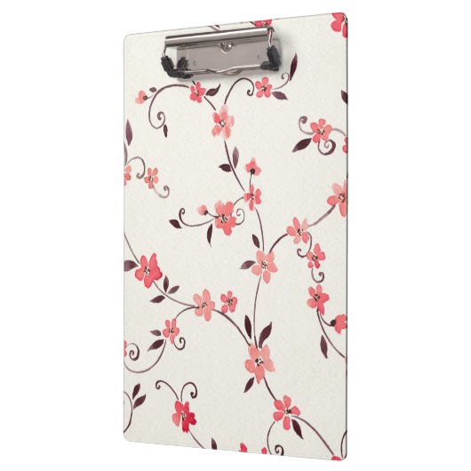 Waterverf naadloos patroon met gestileerde veer klembord (Links)