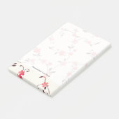 Waterverf naadloos patroon met gestileerde veer post-it® notes (Schuin)