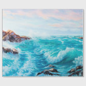 Waterverf naadloos patroon met handbeschilderd bla cadeaupapier (Vlak)