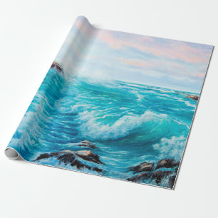 Waterverf naadloos patroon met handbeschilderd bla cadeaupapier