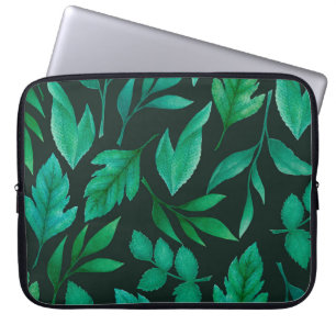 Waterverf naadloos patroon met handbeschilderd bla laptop sleeve
