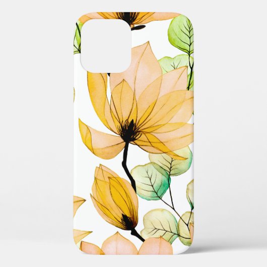 Waterverf naadloos patroon met magnoliumbloemen Case-Mate iPhone case (Achterkant)