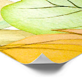 Waterverf naadloos patroon met magnoliumbloemen poster (Hoek)