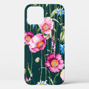 Waterverf naadloos patroon met mais-papaverbloem Case-Mate iPhone case