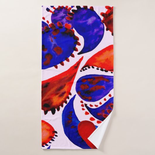 Waterverf naadloos patroon met paisley. Abstract Badhanddoek (Badhanddoek)