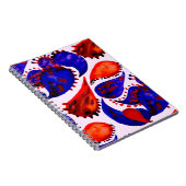 Waterverf naadloos patroon met paisley. Abstract Notitieboek (Rechterzijde)