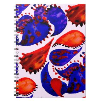 Waterverf naadloos patroon met paisley. Abstract Notitieboek