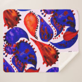 Waterverf naadloos patroon met paisley. Abstract Sherpa Deken (Voorkant (horizontaal))