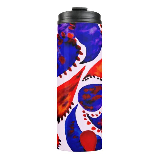 Waterverf naadloos patroon met paisley. Abstract Thermosbeker (Voorkant)