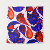 Waterverf naadloos patroon met paisley. Abstract Wandkleed (Voorkant (horizontaal))