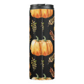 Waterverf naadloos patroon met pompoen thermosbeker (Achterkant)