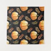 Waterverf naadloos patroon met pompoen wandkleed (Voorkant (horizontaal))