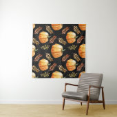 Waterverf naadloos patroon met pompoen wandkleed (In Situ (horizontaal))