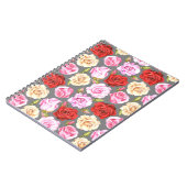 Waterverf naadloos patroon met rozen. Naadloze w Notitieboek (Linkerzijde)