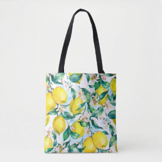 Waterverf  naadloos patroon, tak van fr tote bag