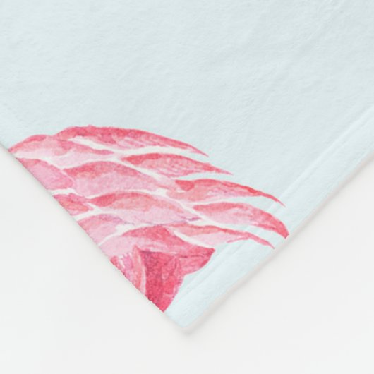 Waterverf naadloos patroon van flamingo op pastel fleece deken (Hoek)