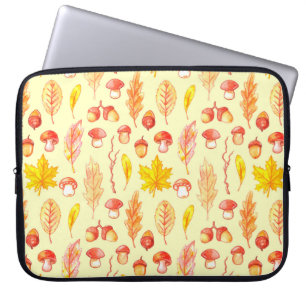 Waterverf naadloos patroon van geïsoleerde illustr laptop sleeve