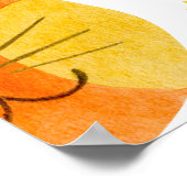 Waterverf naadloos patroon van kattengezichten en  poster (Hoek)