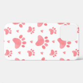 Waterverf naadloos patroon van kattenpoten Case-Mate iPhone case (Achterkant (horizontaal))