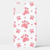 Waterverf naadloos patroon van kattenpoten Case-Mate iPhone case (Achterkant)