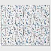 Waterverf naadloos patroon van medische benodigdhe cadeaupapier (Vlak)