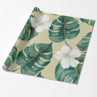 Waterverf naadloos tropisch patroon met exotische  cadeaupapier