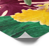 Waterverf naadloos tropisch patroon met exotische  poster (Hoek)