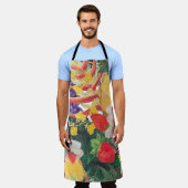 Waterverf naadloos tropisch patroon met exotische  schort (Gedragen)