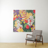 Waterverf naadloos tropisch patroon met exotische  wandkleed (In situ)