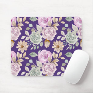 Waterverf naadloze bloemen muismat