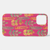 waterverf naadloze florale achtergrondtekst Case-Mate iPhone case (Achterkant (horizontaal))