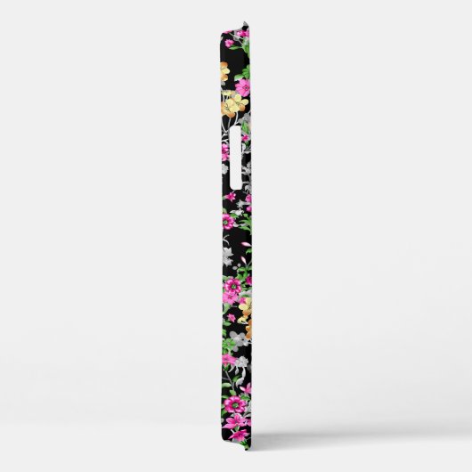 waterverf naadloze florale patroon zwarte achtergr Case-Mate iPhone case (Achterkant / Rechts)