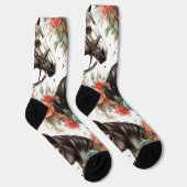  Waterverf Naadloze Paardenschilderij Sokken (Rechts)