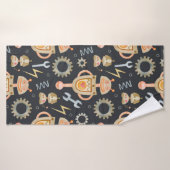 Waterverf naadloze robots badhanddoek (Badhanddoek)