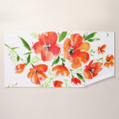 Waterverf naadloze sinaasappel paprika's badhanddoek (Badhanddoek)