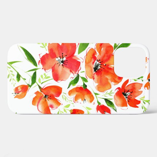 Waterverf naadloze sinaasappel paprika's Case-Mate iPhone case (Achterkant (horizontaal))
