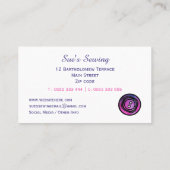 Waterverf naaien Button Visitekaartje (Achterkant)