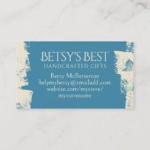 Waterverf naaien naaister vogel visitekaartje (Achterkant)