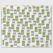 waterverf naaigarens cadeaupapier (Vlak)