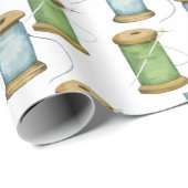 waterverf naaigarens cadeaupapier (Rol Hoek)